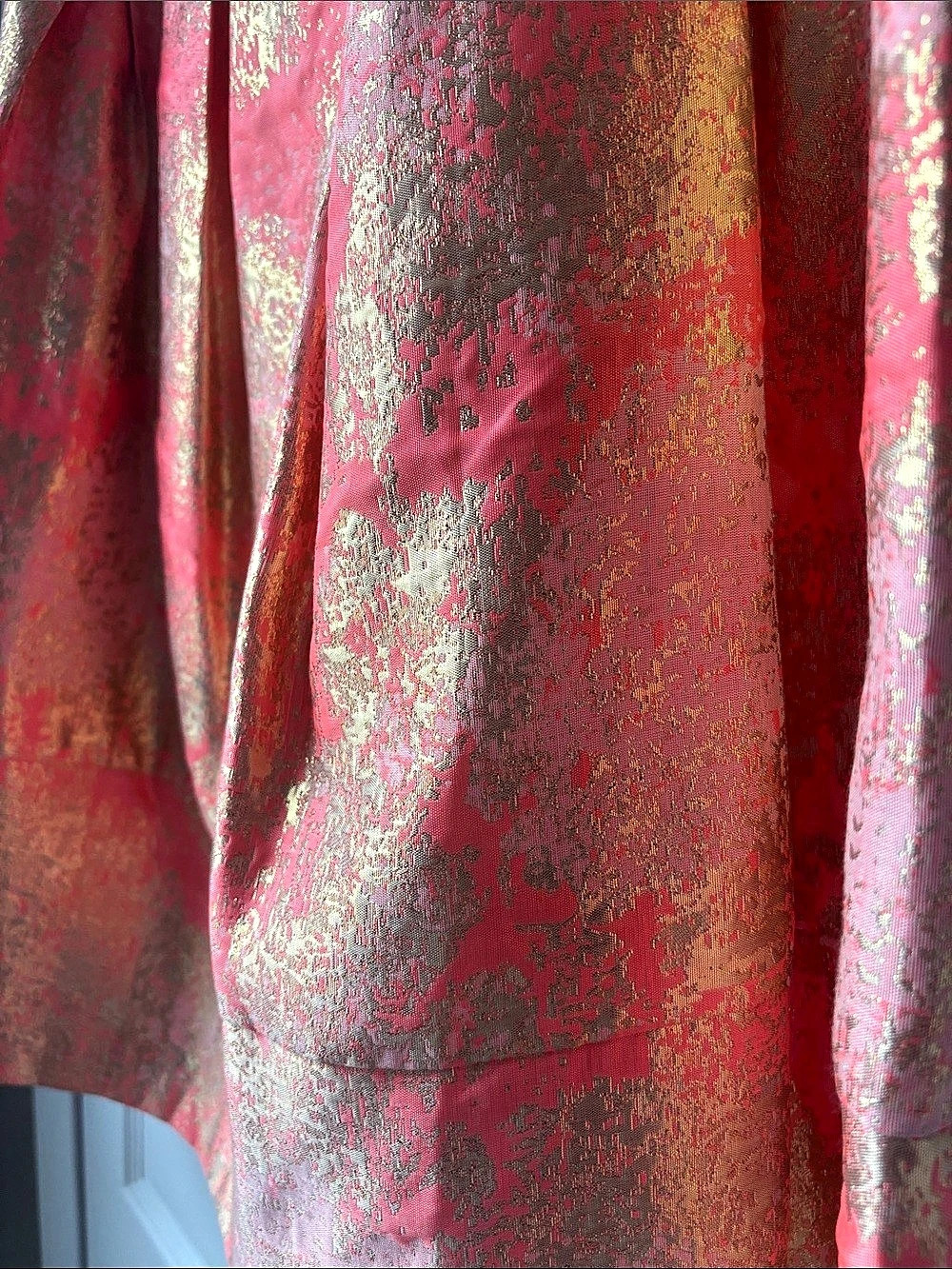 Anthropologie Brocade A-Line Skirt in Pink & Gold Size 6 Like New - Picture 5 of 8